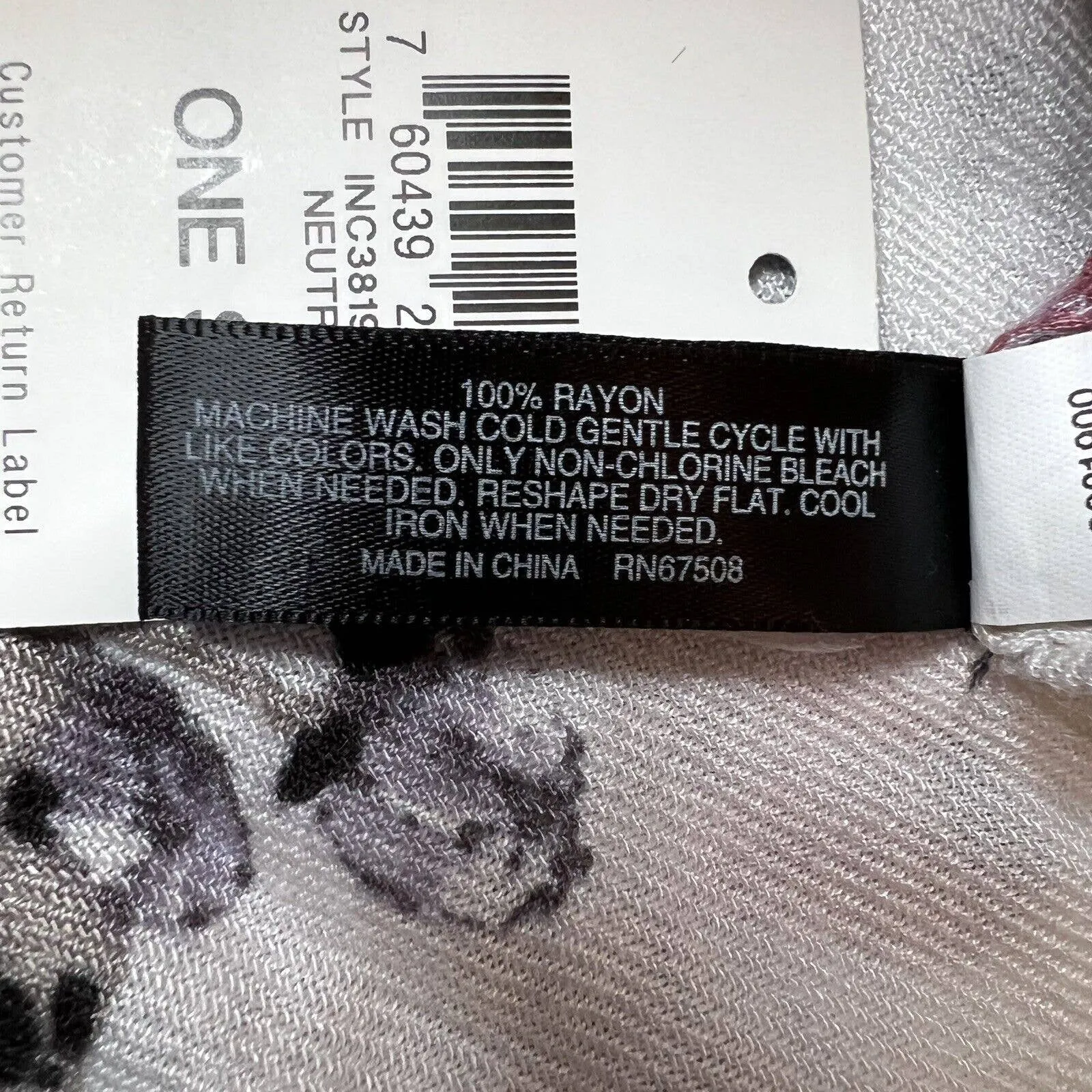 INC International Concepts Dragonfly Garden Floral Soft Wrap Rectangular‎ New White - Image 3