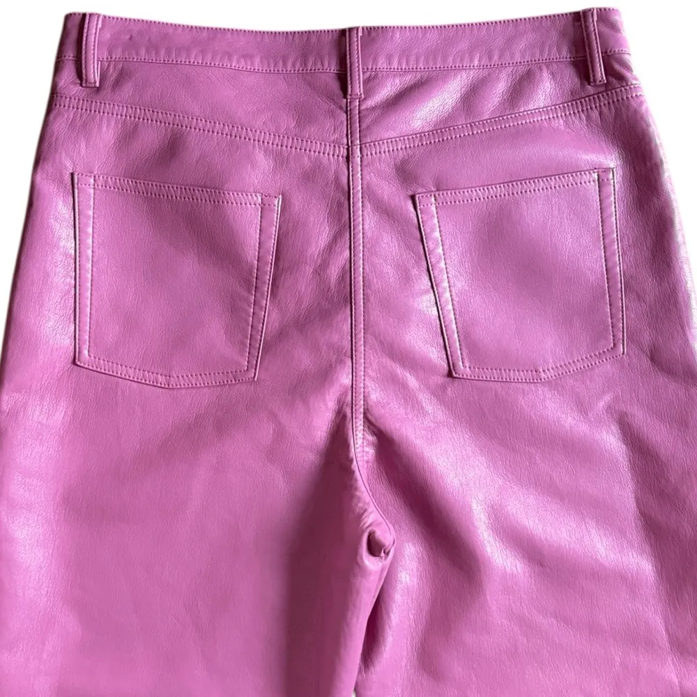 Like New Aritzia Wilfred Melina Faux Leather Pants Rhodon Pink Size 14 Rtl. $148 - Image 10