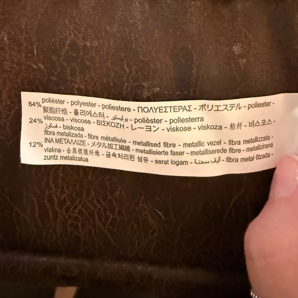 ZARA NWOT Glitter Striped Multicolor High Waisted Cropped Pull-On Pants - Image 5