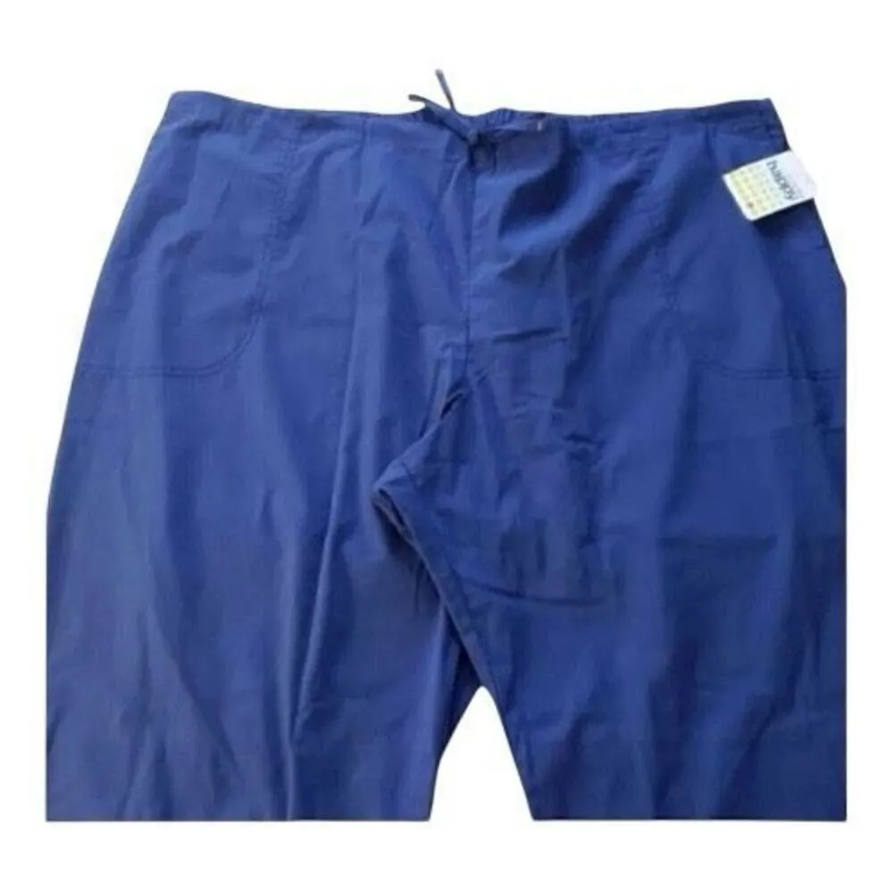 Code Happy Women Mid Rise Moderate Flare Drawstring Scrub Pant 3XL Blue 46002AP Size 3X - Image 2