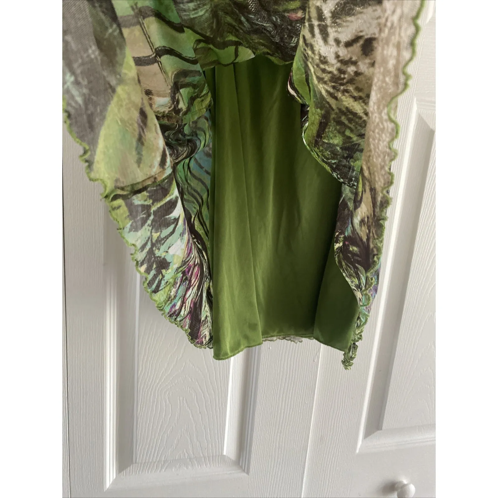 Malvin Women's Green Embellished Cottagecore Top EU36 Germany Goblincore Size 6 - Image 6