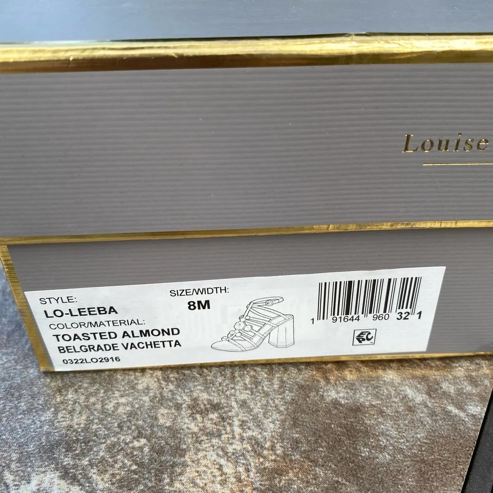 LOUISE et Cie Leeba Leather Strappy Heeled Sandals Toasted Almond 8 - Image 13