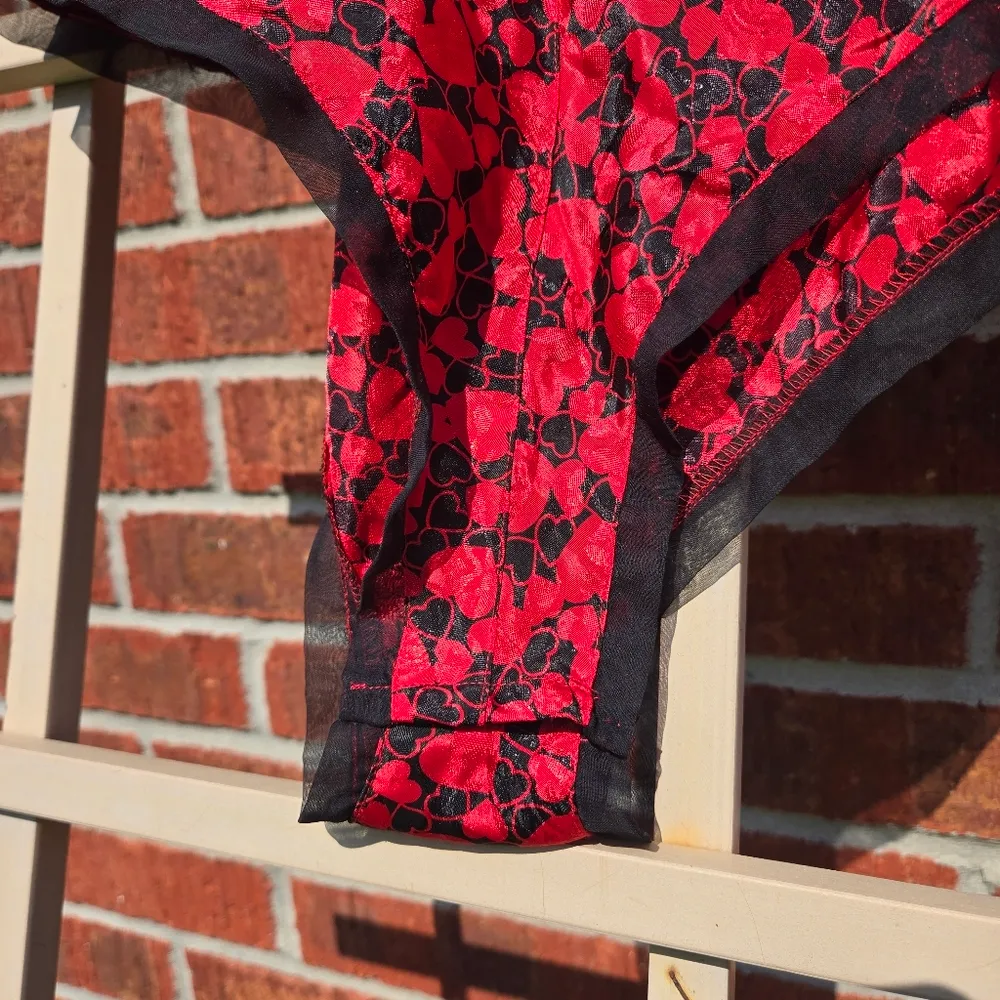 VINTAGE VS Red HEARTS lingerie BodySuit |Small - Image 11