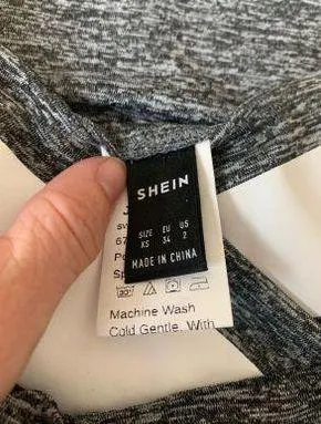 SheIn Gray Cropped Leggings - Image 3