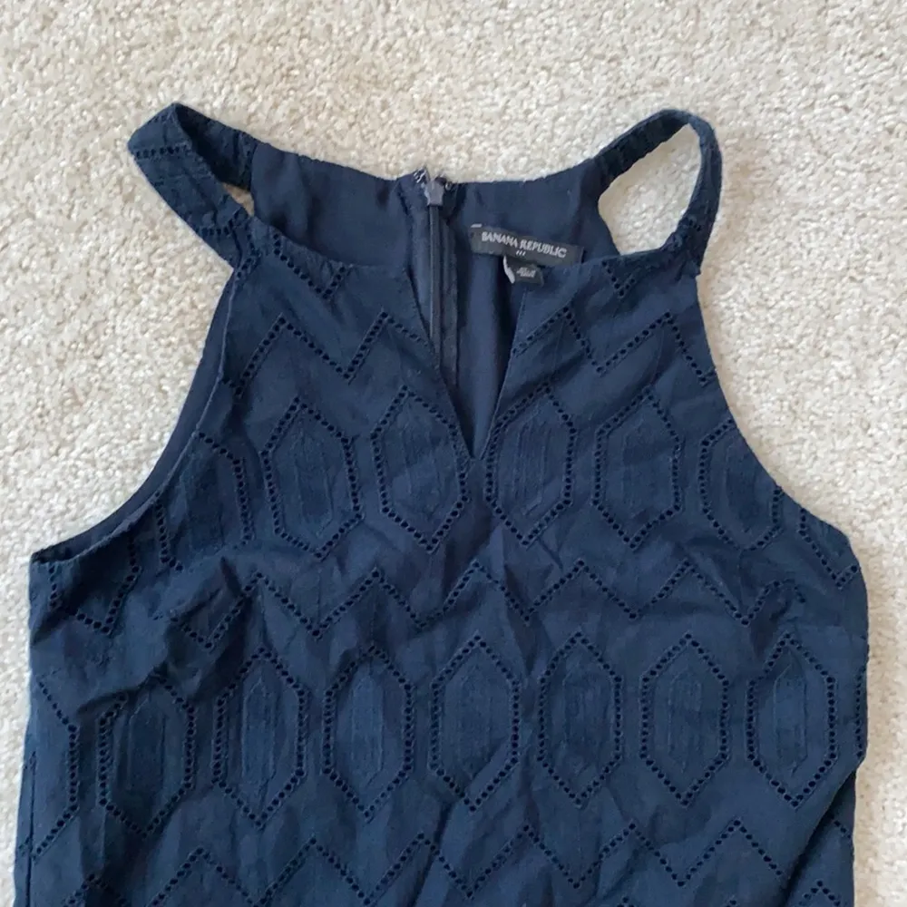 BR Navy with geometric embroidery Sheath sun dress - Image 6