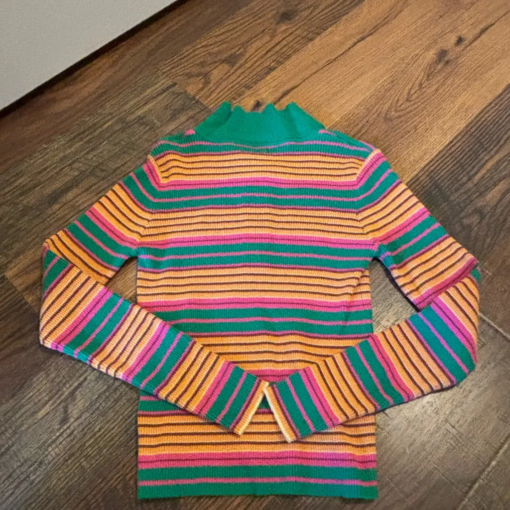 Pink Lily Vibrant Striped Polo - Image 3