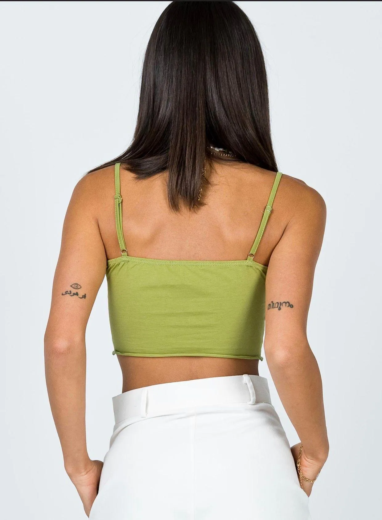 Princess Polly green crop top - Image 2