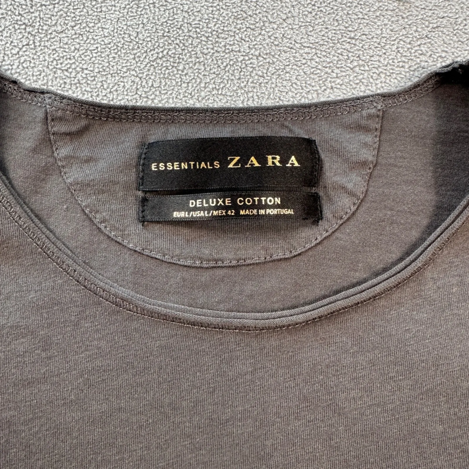 ZARA Bundle Set Essentials Deluxe Cotton T Shirt Both Size L Womens Short Sleeve - Image 9