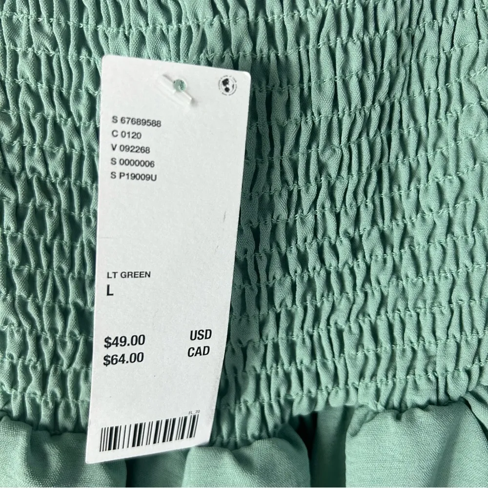 Urban Outfitters | Rara Satin Smocked Skirt Light Green Sage NWT Size L - Image 6