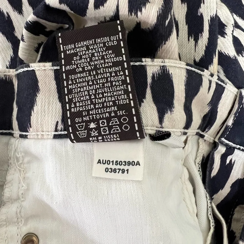 7 For All Mankind The Skinny Woman Ikat Leopard Print Jeans Size 30 - Image 100