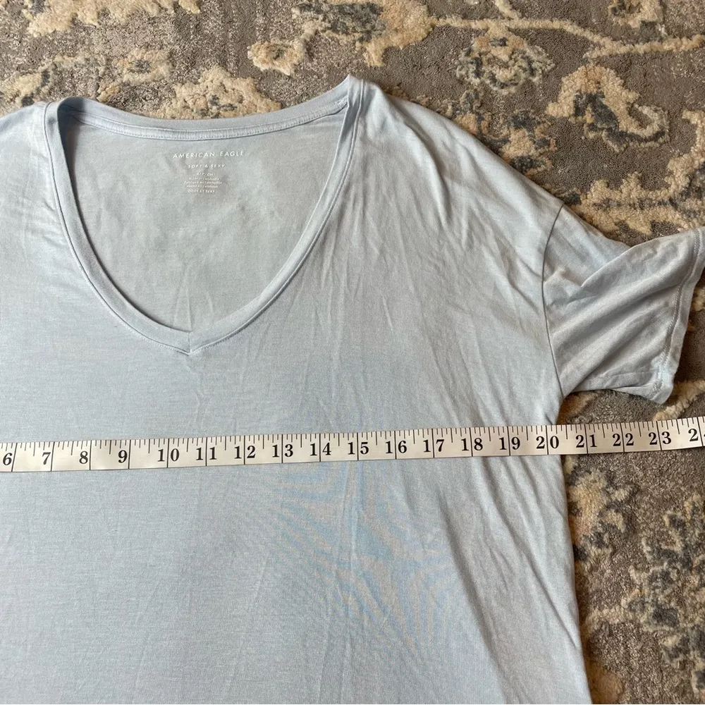 American Eagle Outfitters Gray Relaxed Short Sleeve Tee - Image 3