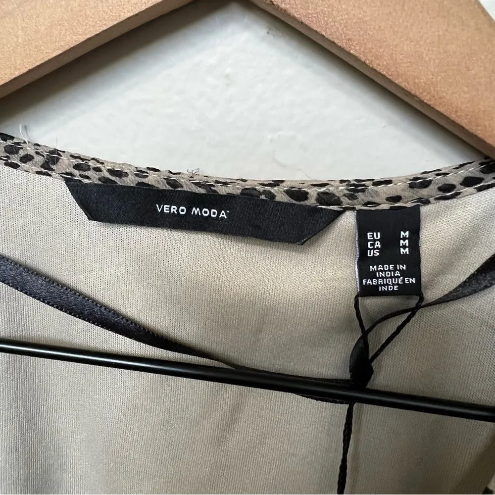 NWT ASOS Vero Moda Wrap Dress Nomad Lola Leopard Cheetah Sz Medium Animal Print - Image 9