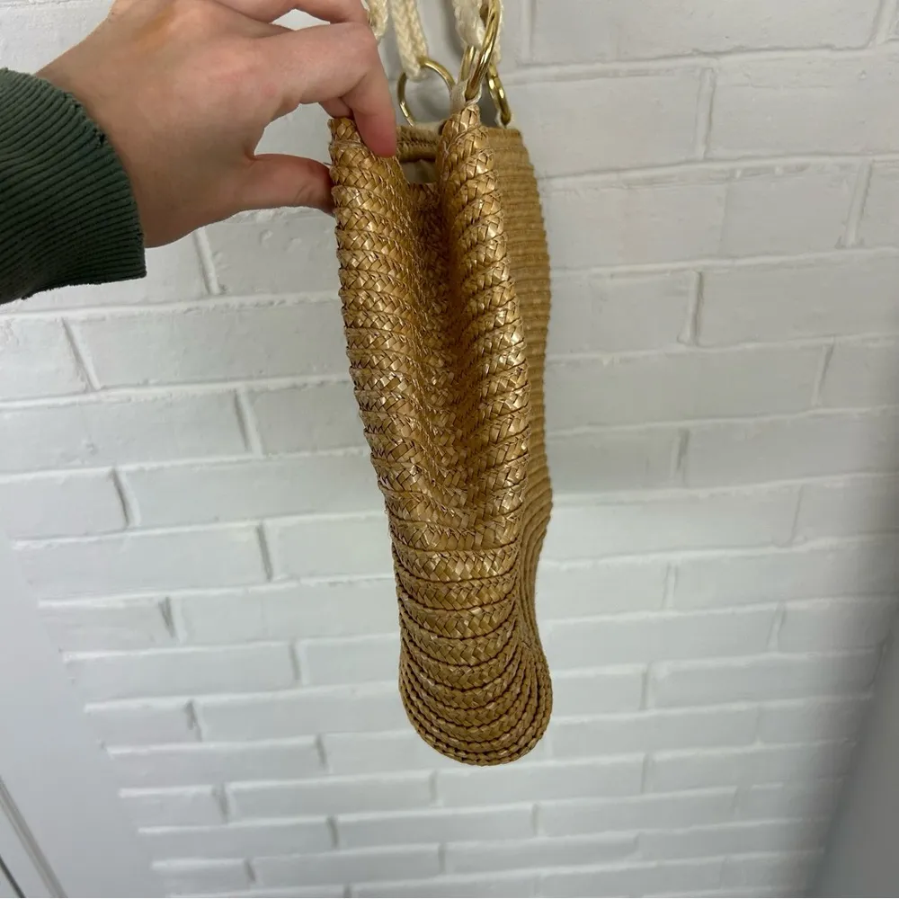 Vintage Worthington Straw Woven Braided Handle Shoulder Bag - Image 6