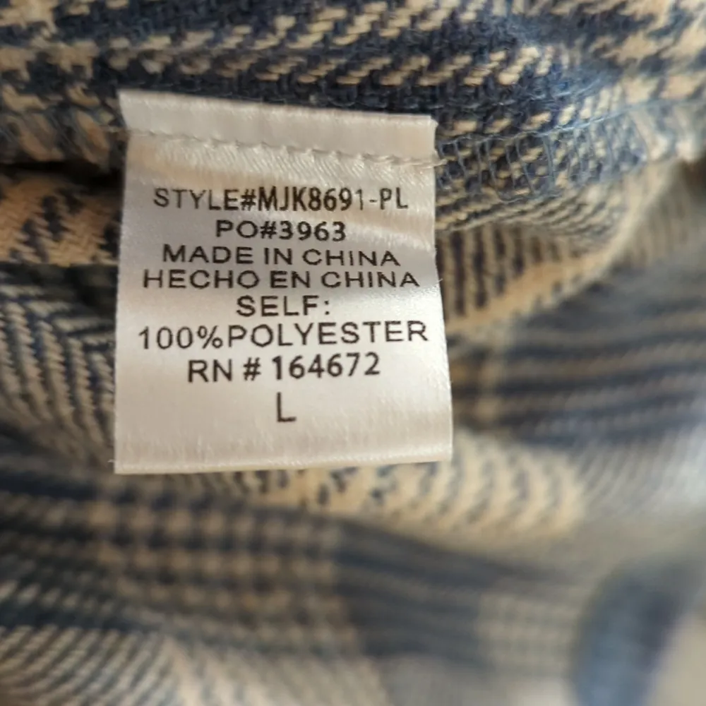 NWOT Pink Lily Blue Plaid Shacket - Image 6