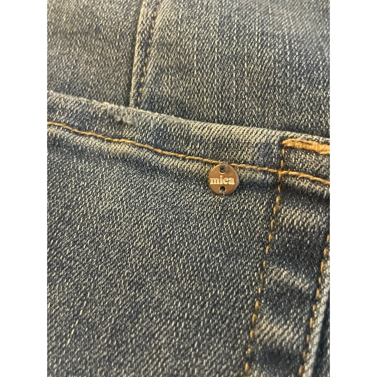 MICA Los Angeles Sapphire Barrel Leg Jeans High Rise Denim Size 26 2 CASUAL Pant Blue - Image 12