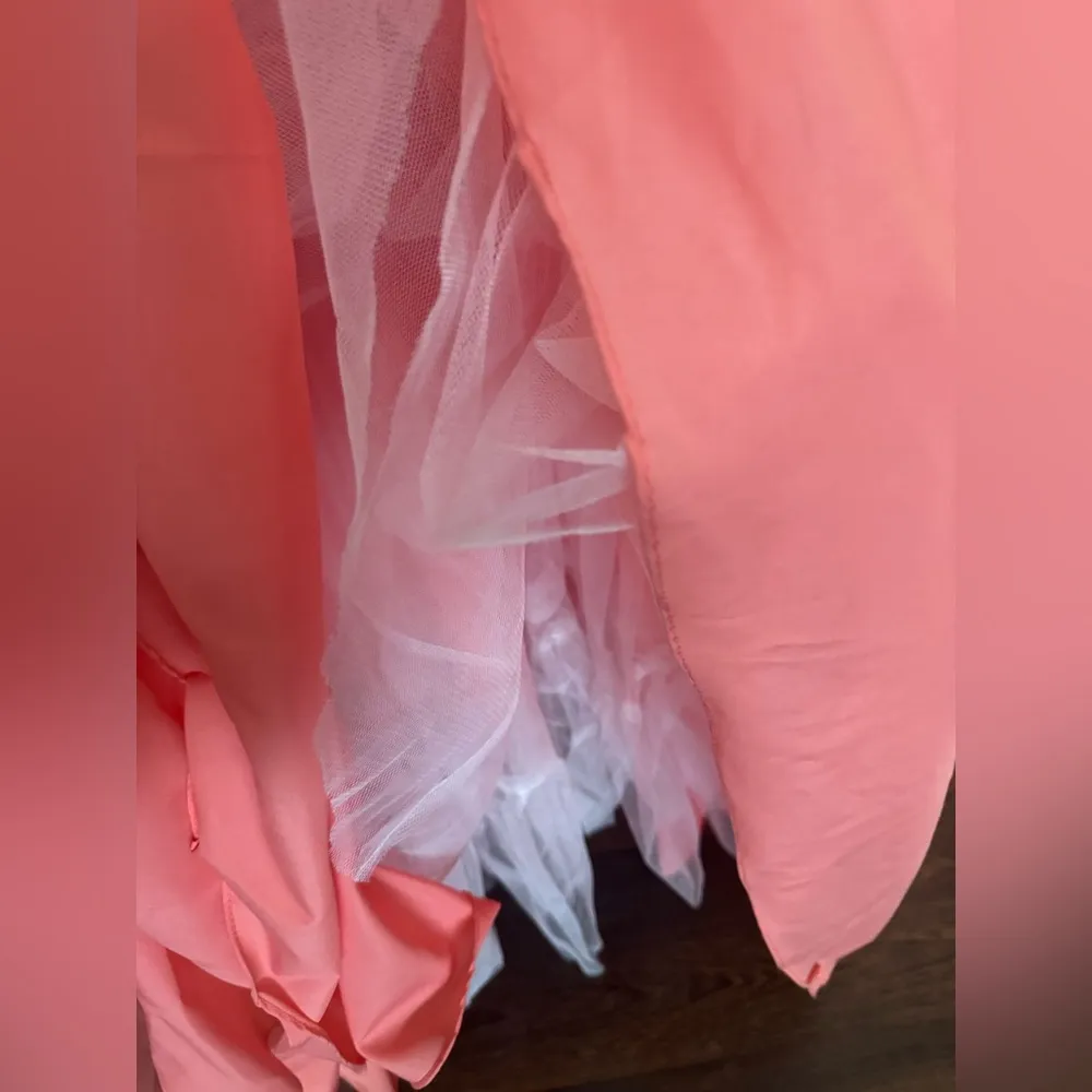 Mori Lee By Madeline Gardner Strapless Pink Coral Quinceañera Quince Gown 6 - Image 10