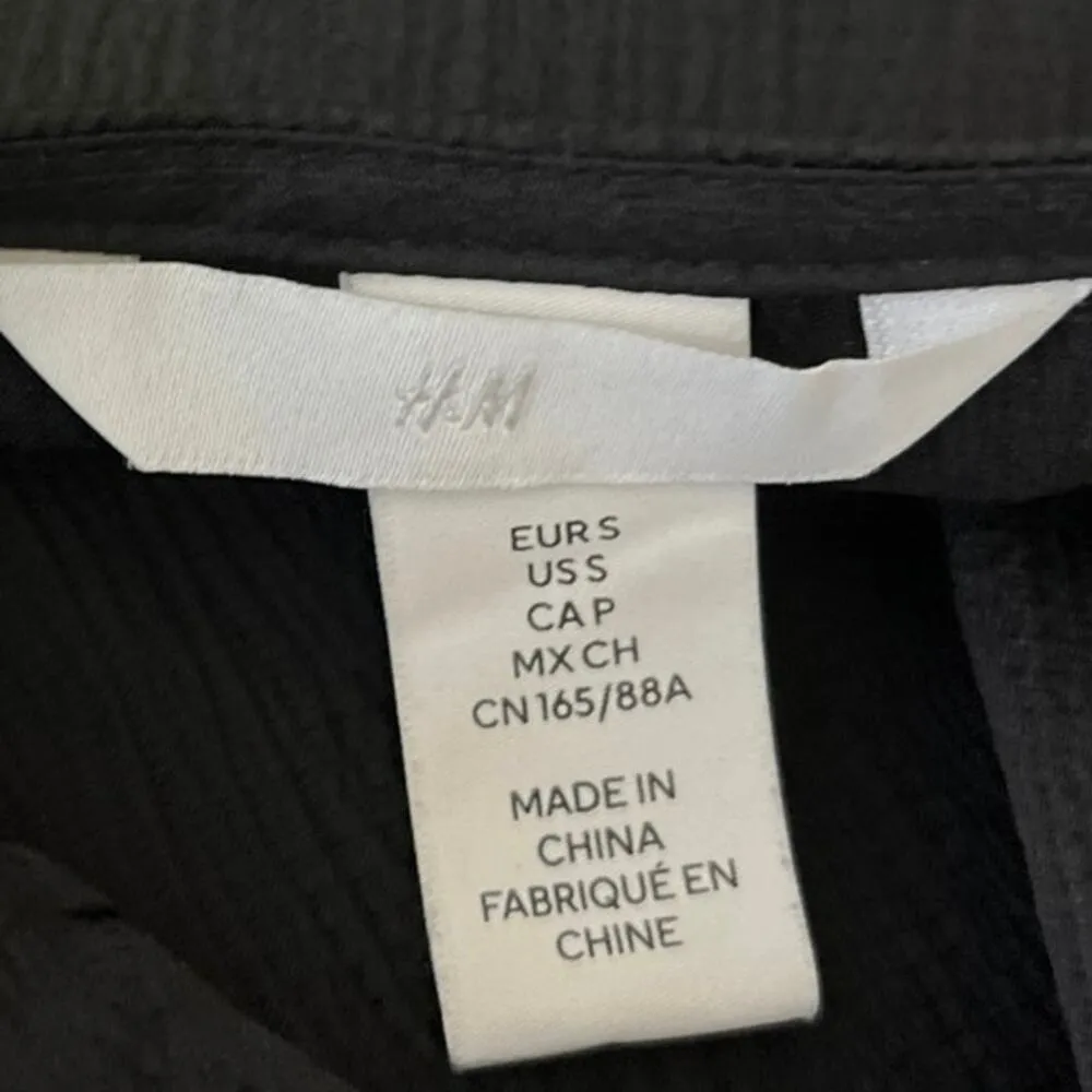 H&M Black Twist Front Plunge V-Neck Long Sleeve Cutout Midi Maxi A-line Dress S - Image 4