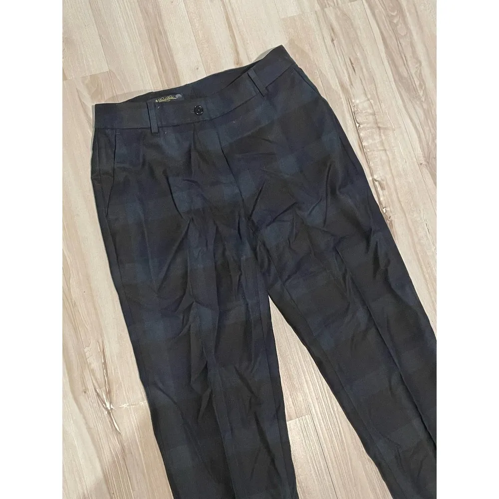 Brooks brothers Lucia fit black green plaid wool pants size 2 - Image 2