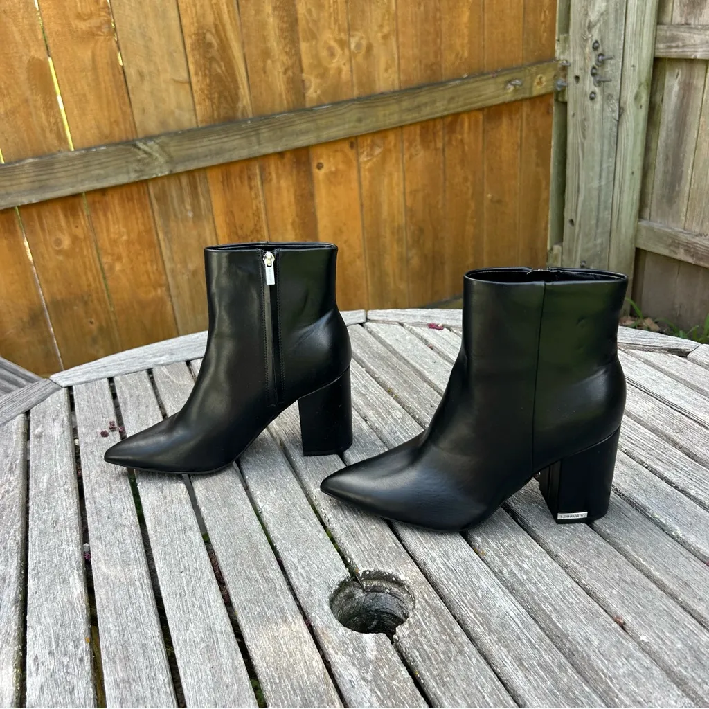 CALVIN KLEIN black Point-Toe Ankle‎ Booties in black size 9.5 - Image 6
