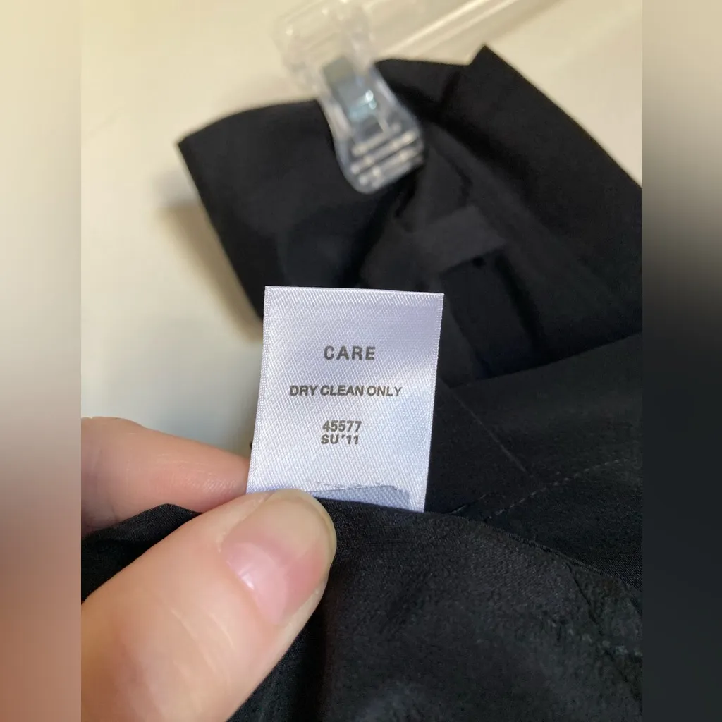 Broadway & Broome Madewell Black Belted 100% Silk Paper Bag Shorts #Gr - Image 3