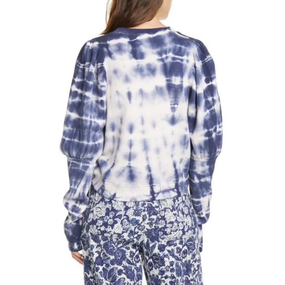 💕ULLA JOHNSON💕 Philo Pullover Sweater ~ Indigo Blue Tie Dye Size P = 00-0 - Image 8