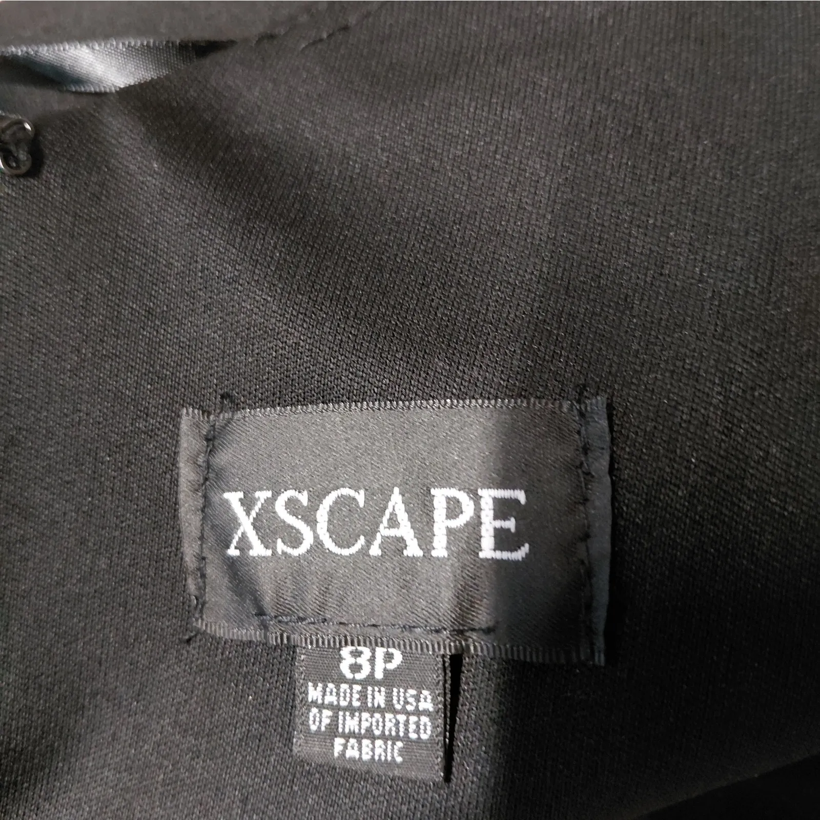 Xscape Women's Cocktail Party Dress Size 8P Black Midi Wedding Guest Night Out - Image 8