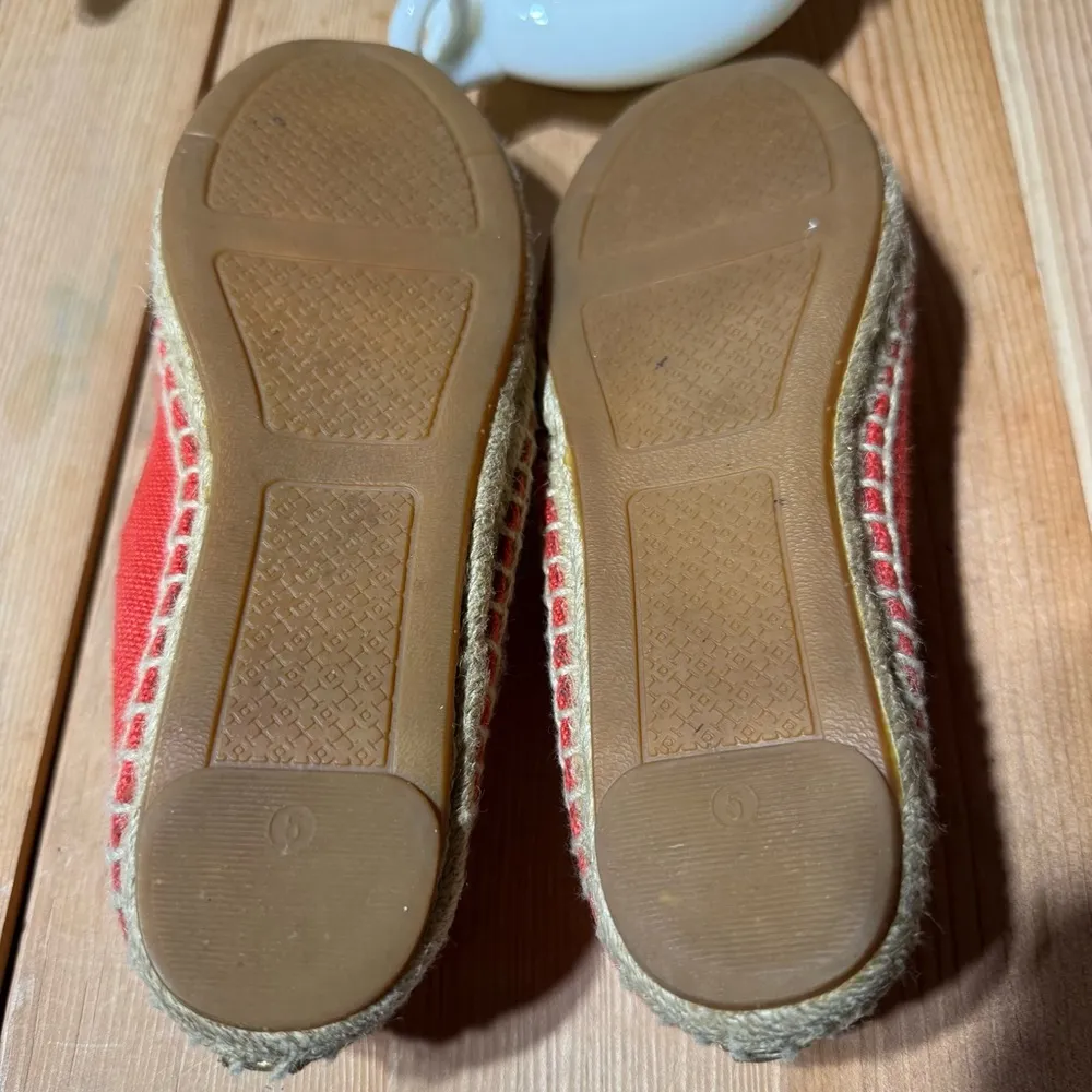 Tory Burch 'Coco' Espadrille Flats Orange Size 5 - Image 5