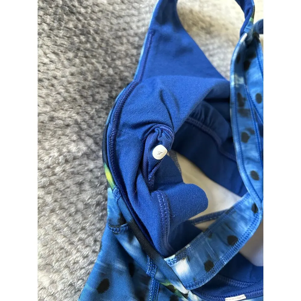 Lululemon Kanto Catch Me Racerback Tank Windy Blooms Sapphire Blue Size 4 Small - Image 11