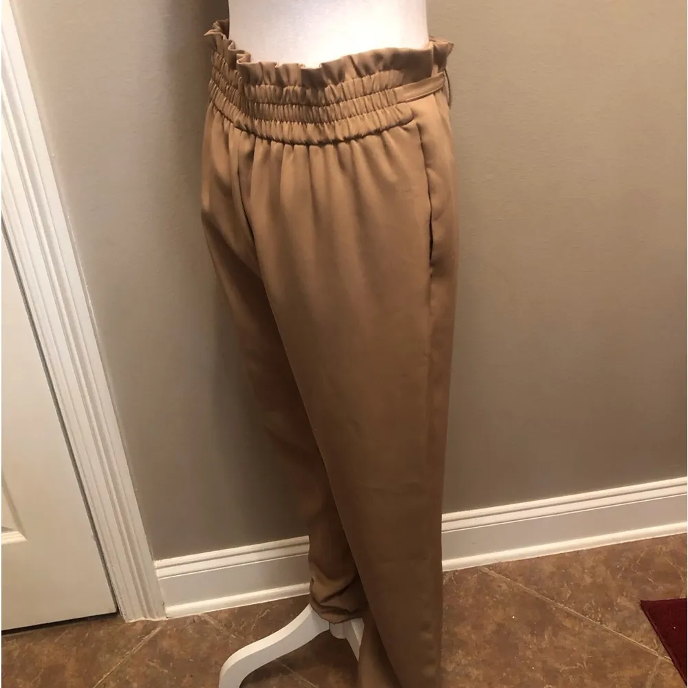 Vintage Paper Bag Pants from by the River Size Large Dark Khaki Tan - Image 2