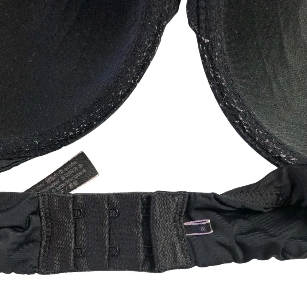 Victoria’s Secret Logo Straps Black Padded Push Up Bra - Image 5