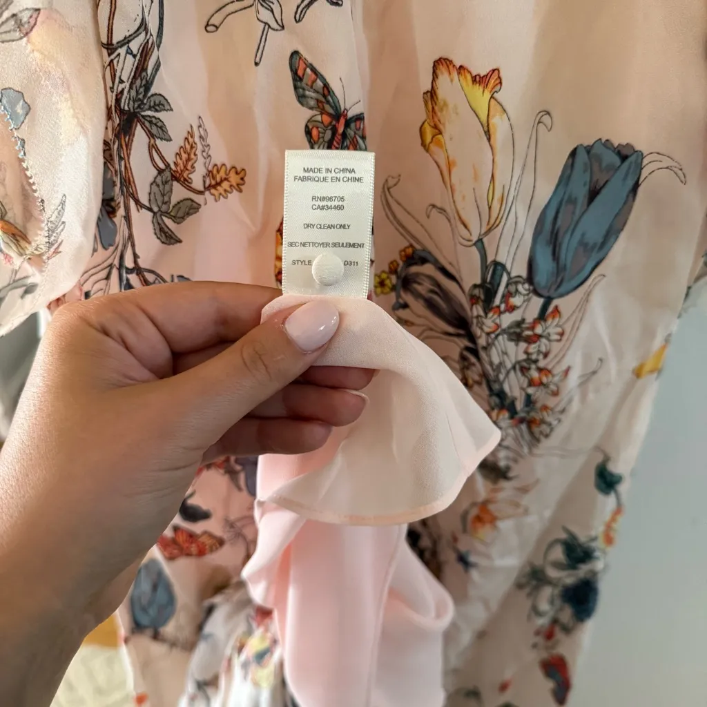 Rebecca Taylor Pink Floral Dress - Image 3