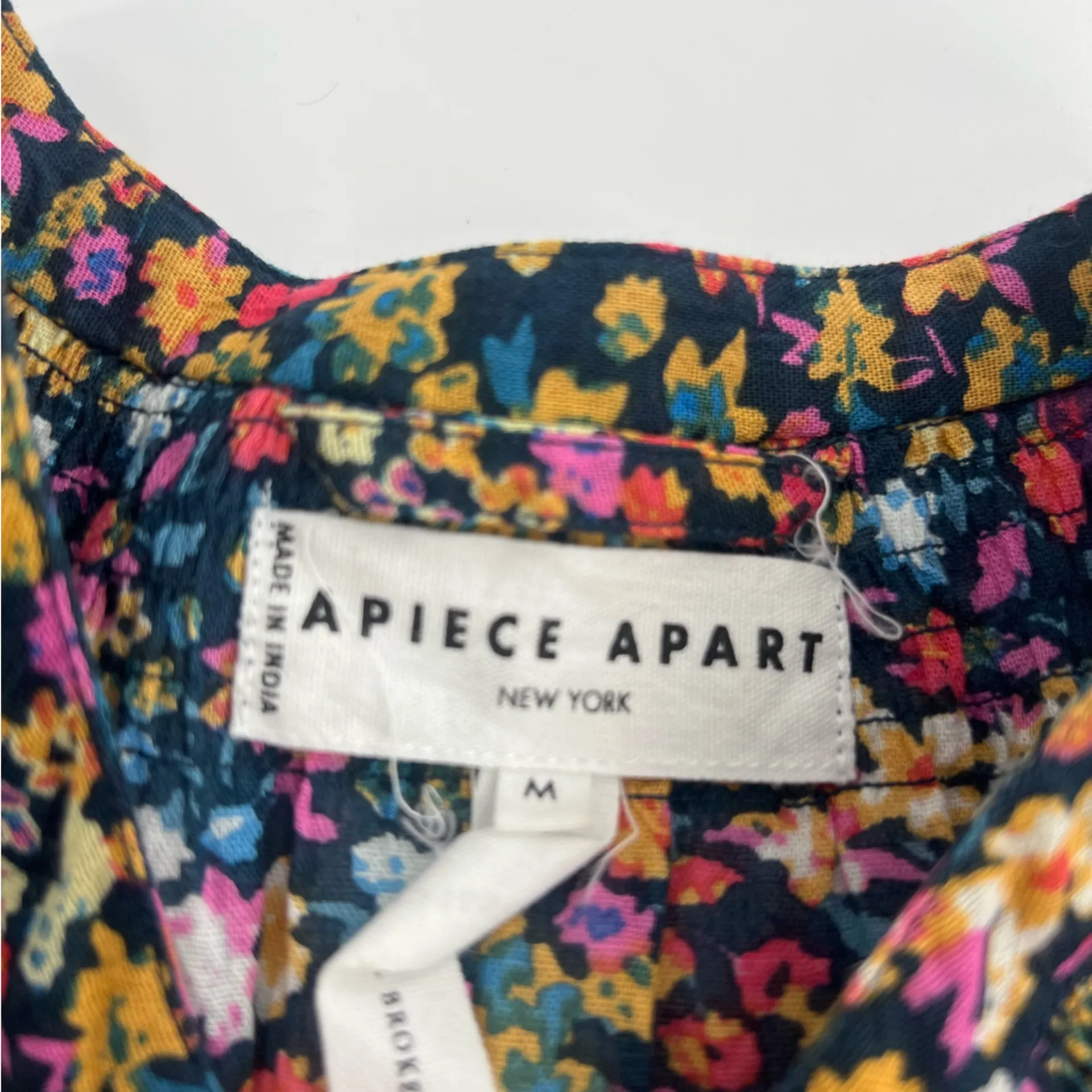 Apiece Apart Le Femme Floral Pink Multi organic cotton dress sz M - Image 4