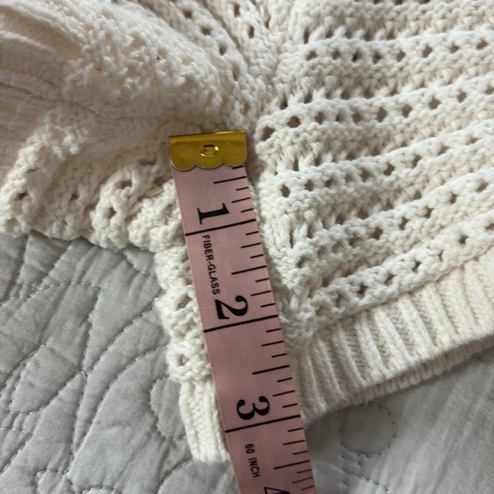 Old Navy High-Waisted Crochet Swim Cover-Up Shorts for Women Cream Size XL NWOT - Image 12