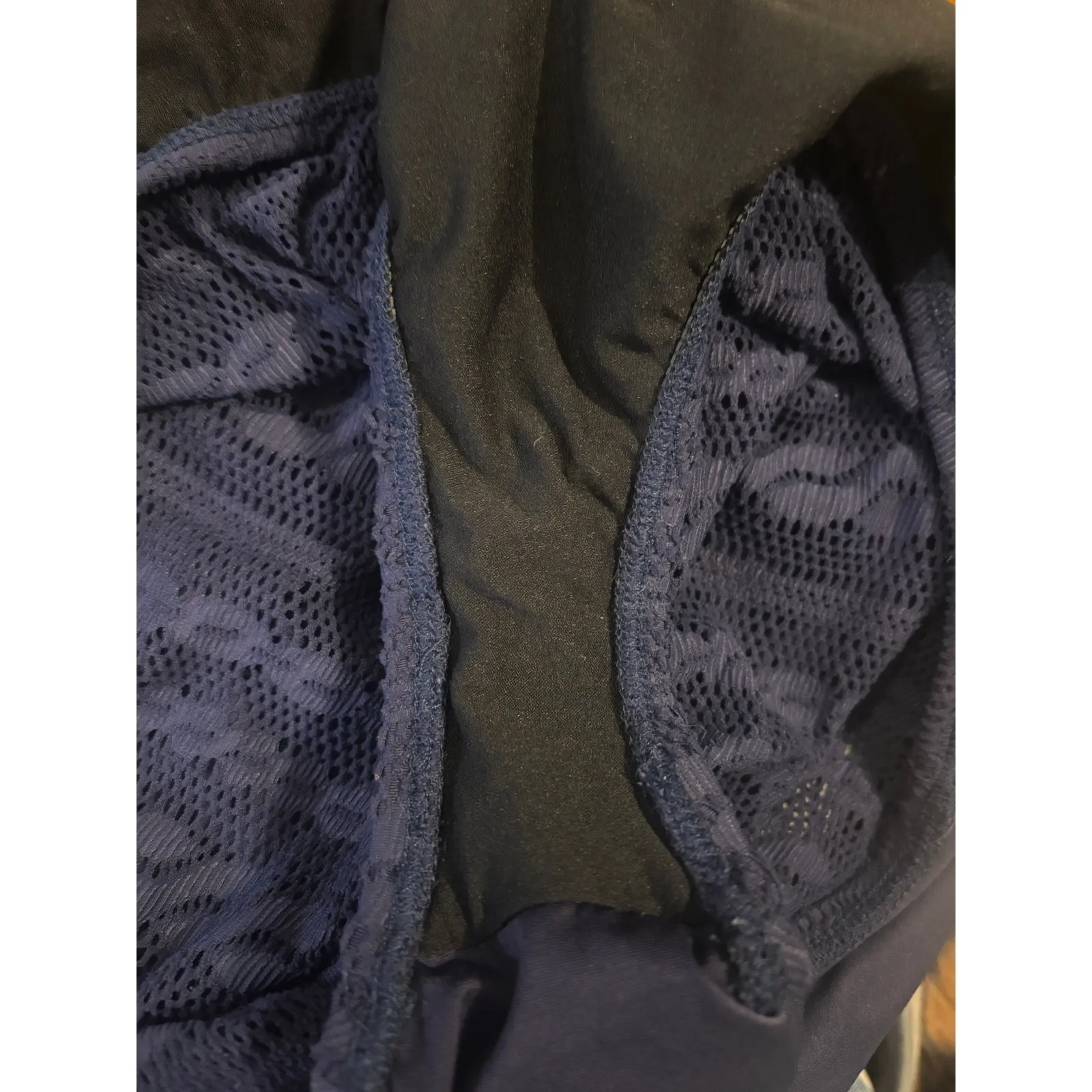 Nautica Grand Isle Blue Crochet One Piece Swimsuit size 14 Beach Vacation - Image 7