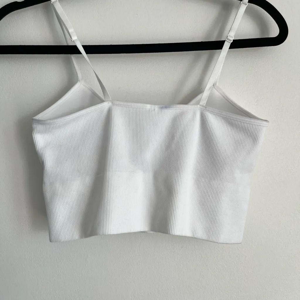 Lover charm White Ribbed Crop Top - Image 7