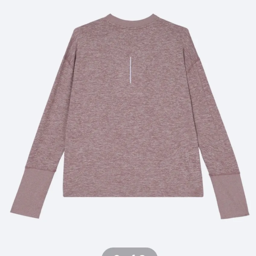 Nike | Women's Dri-FIT Heathered Mauve Pink Long Sleeve Athletic Top, Size S - Image 2
