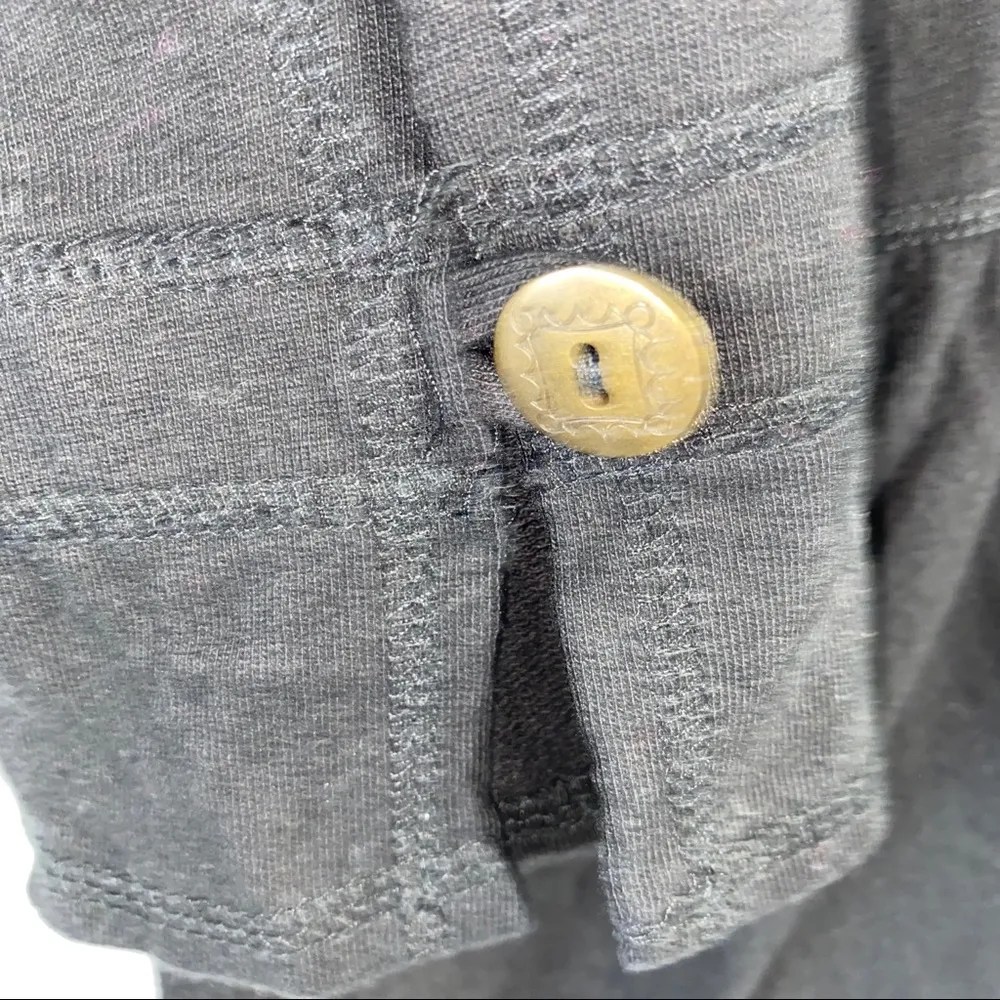 Black Ruffle Hem Cardigan Size Medium - Image 3