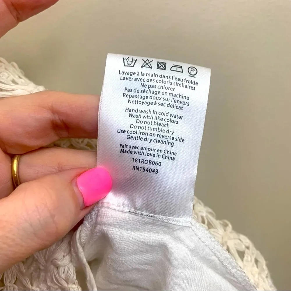 Sezane Crochet Lace Cream Off the Shoulders Mini Dress - Image 6