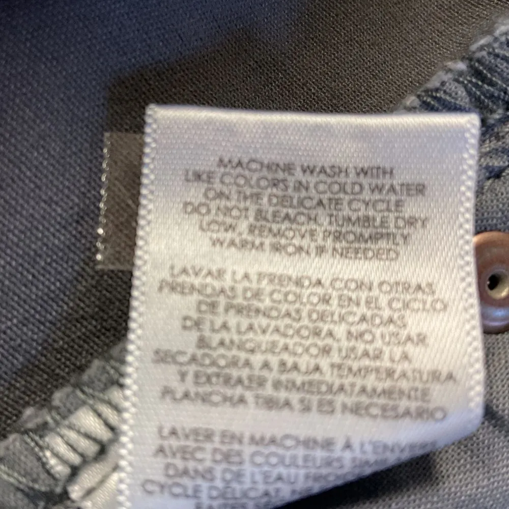 Cabi 3049 Women's Curvy Skinny Jeans Navy Blue Gray Grid Stretch Mid Rise Size 8 - Image 13