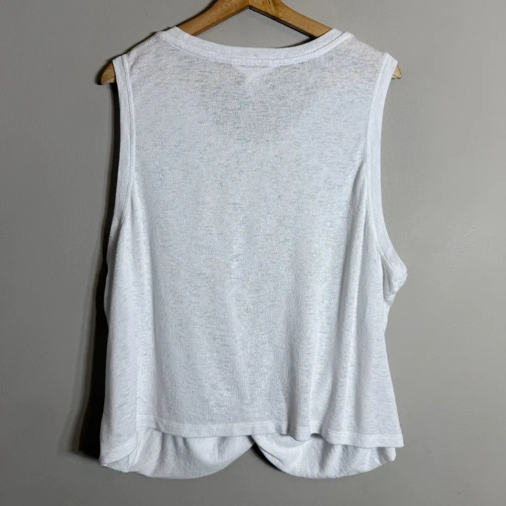 Athleta Breezy Twist Tank Top Women's 3X White Workout Active Athleisure Gym - Image 9
