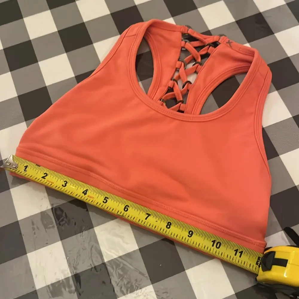 Threads 4 Thought Women’s Melon Color Lace Up Style Back Sports Bra Size XS - Image 8