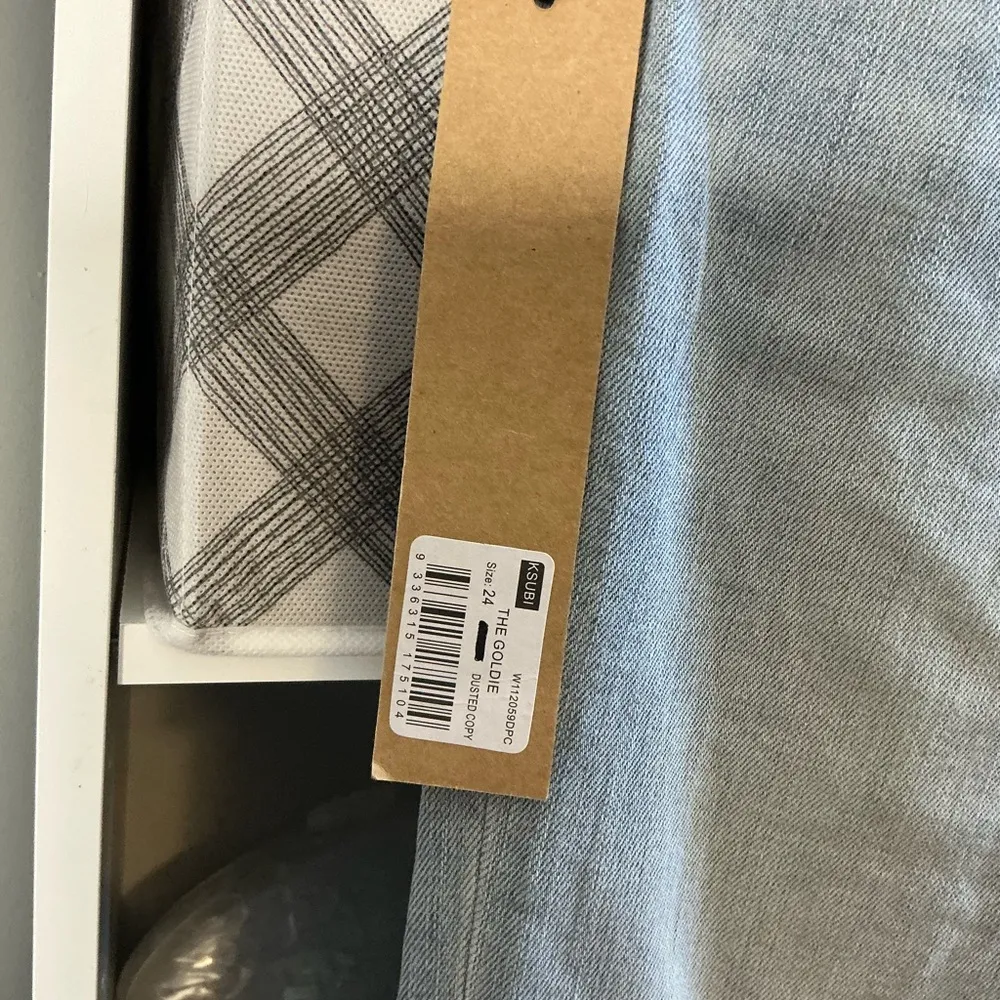 Ksubi Blue Straight Leg Jeans with Vintage Fading - Image 4