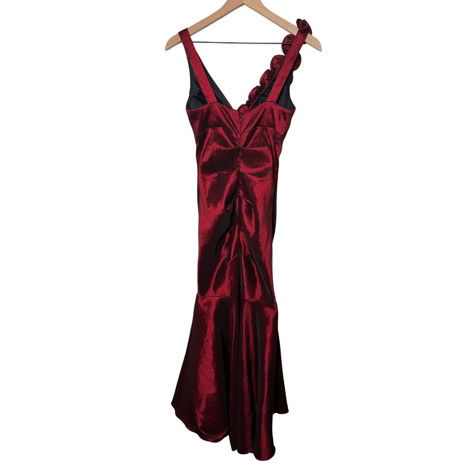 Cache Red Sleeveless Mermaid Evening Gown Size 6 Formal Black Tie Party Vintage - Image 7