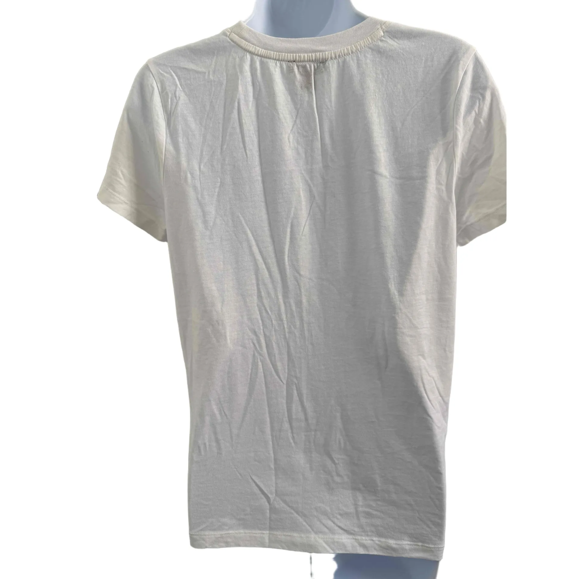 Halogen White Short Sleeves Martini Glass Embroidery Casual TShirt Womens Medium - Image 4