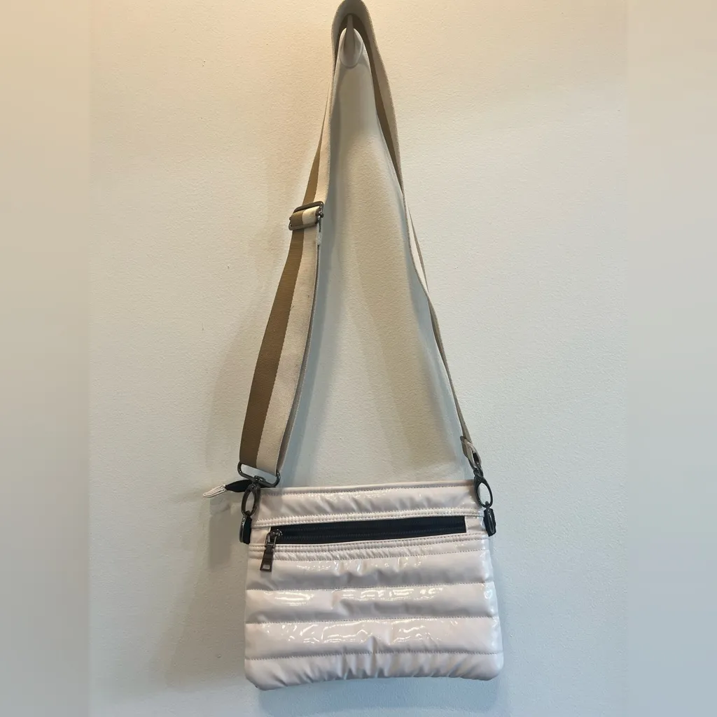 THINK ROYLN bum bag in white patent - Image 2