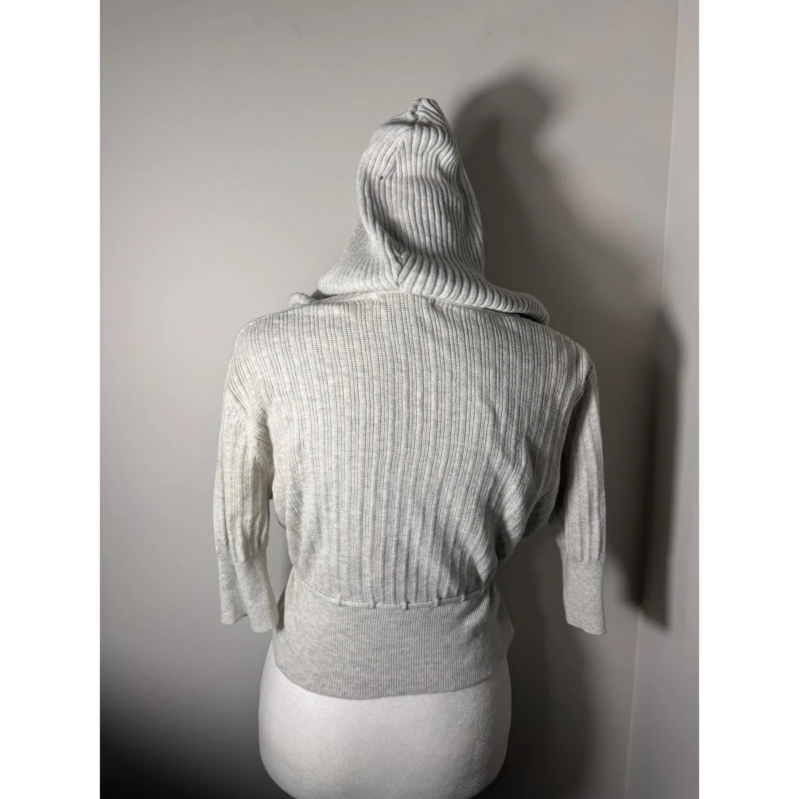 Vintage Y2K Sweater Project Cropped Hoodie Cardigan Sweater Large - Image 3