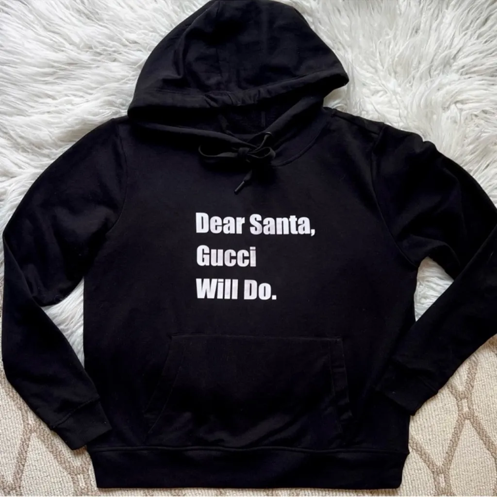 90 Degree By Reflex Black Graphic Embellished Kangaroo Pocket Hoodie - Image 5