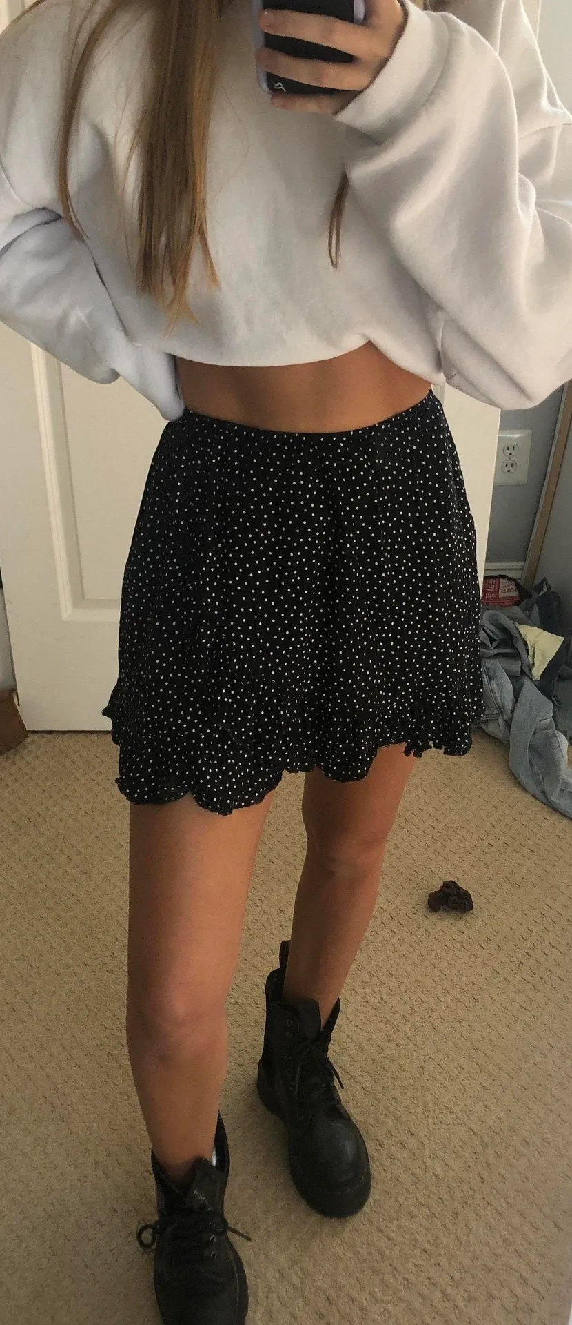 Brandy Melville  poka dot skirt  - Image 2
