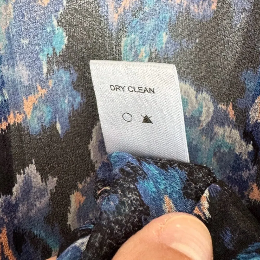 Sheer Floral Long Sleeve Blouse Cutout Detail Small ASTR Going Out Top Dressy - Image 9