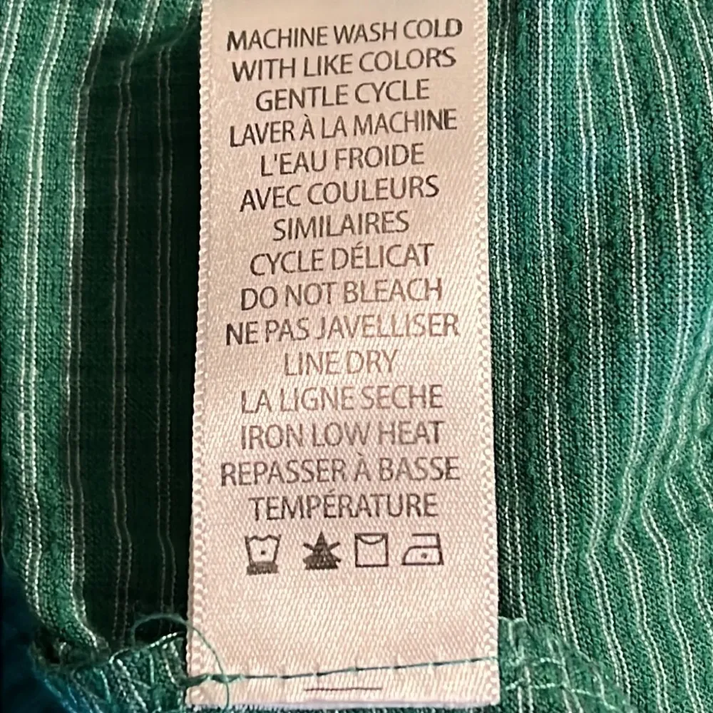 MAX STUDIO small womens mini dress pullover v-neck elastic waist striped green - Image 7